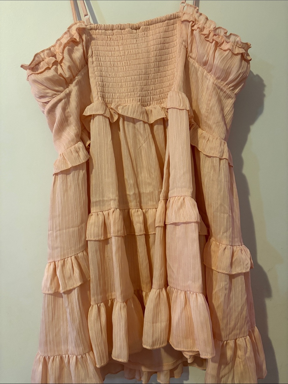 wild fable Peach Ruffle Neckline Sundress - Picture 3 of 3